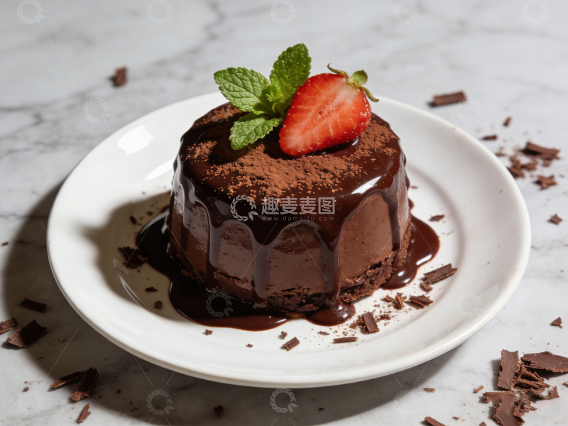 高清大图下载【趣麦麦图】巧克力蛋糕甜点美食摄影图片