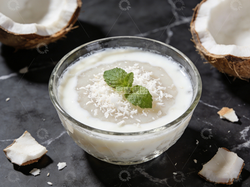 高清大图下载【趣麦麦图】椰奶甜品美食摄影