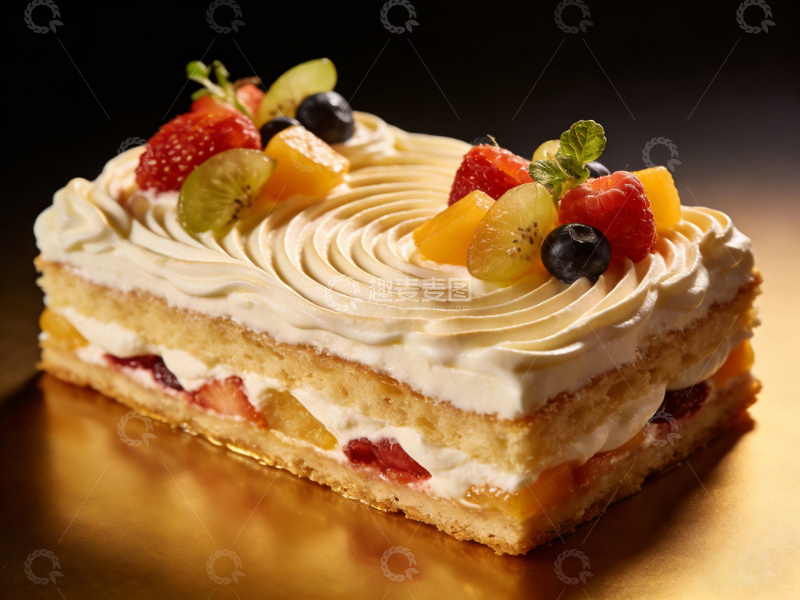 高清大图下载【趣麦麦图】精美水果奶油蛋糕美食摄影