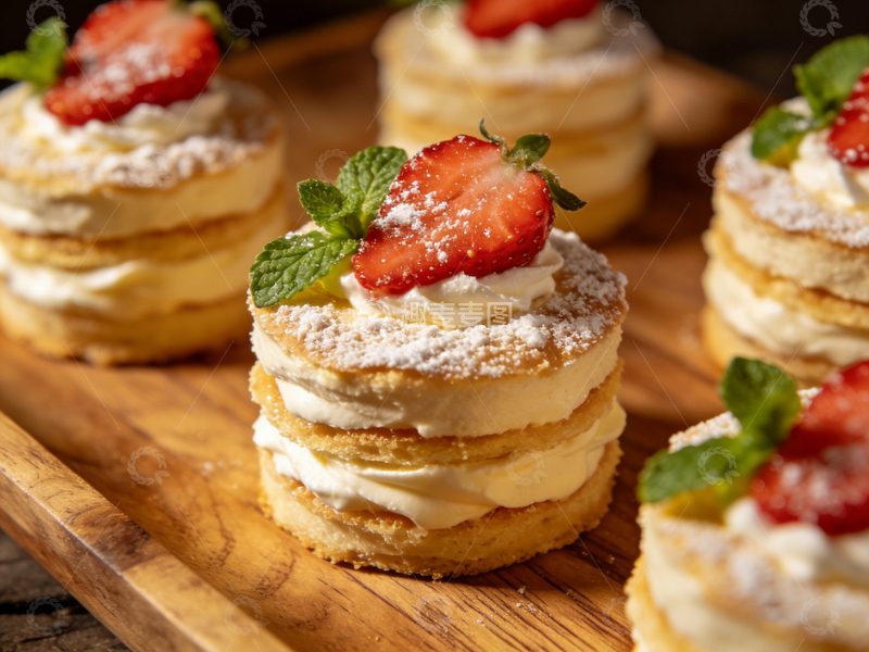 高清大图下载【趣麦麦图】精致草莓蛋糕美食摄影1