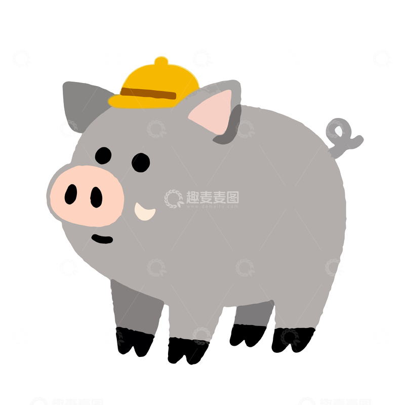 源文件下载【趣麦麦图】卡通小猪插画素材
