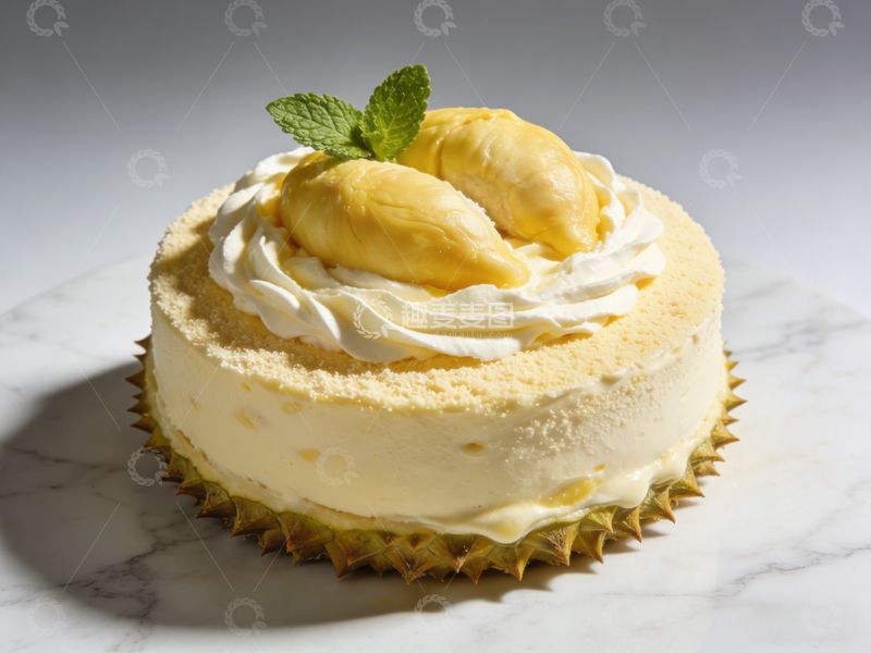 高清大图下载【趣麦麦图】奶油榴莲蛋糕美食摄影