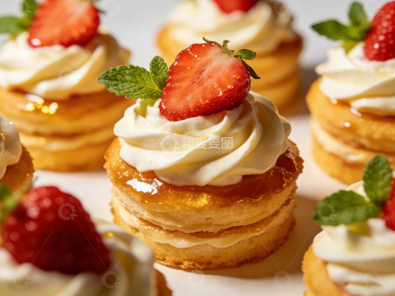 高清大图下载【趣麦麦图】精致草莓蛋糕美食摄影2