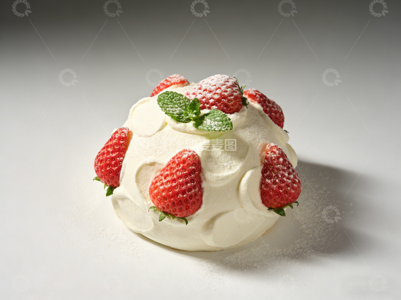 高清大图下载【趣麦麦图】草莓奶油甜点摄影图