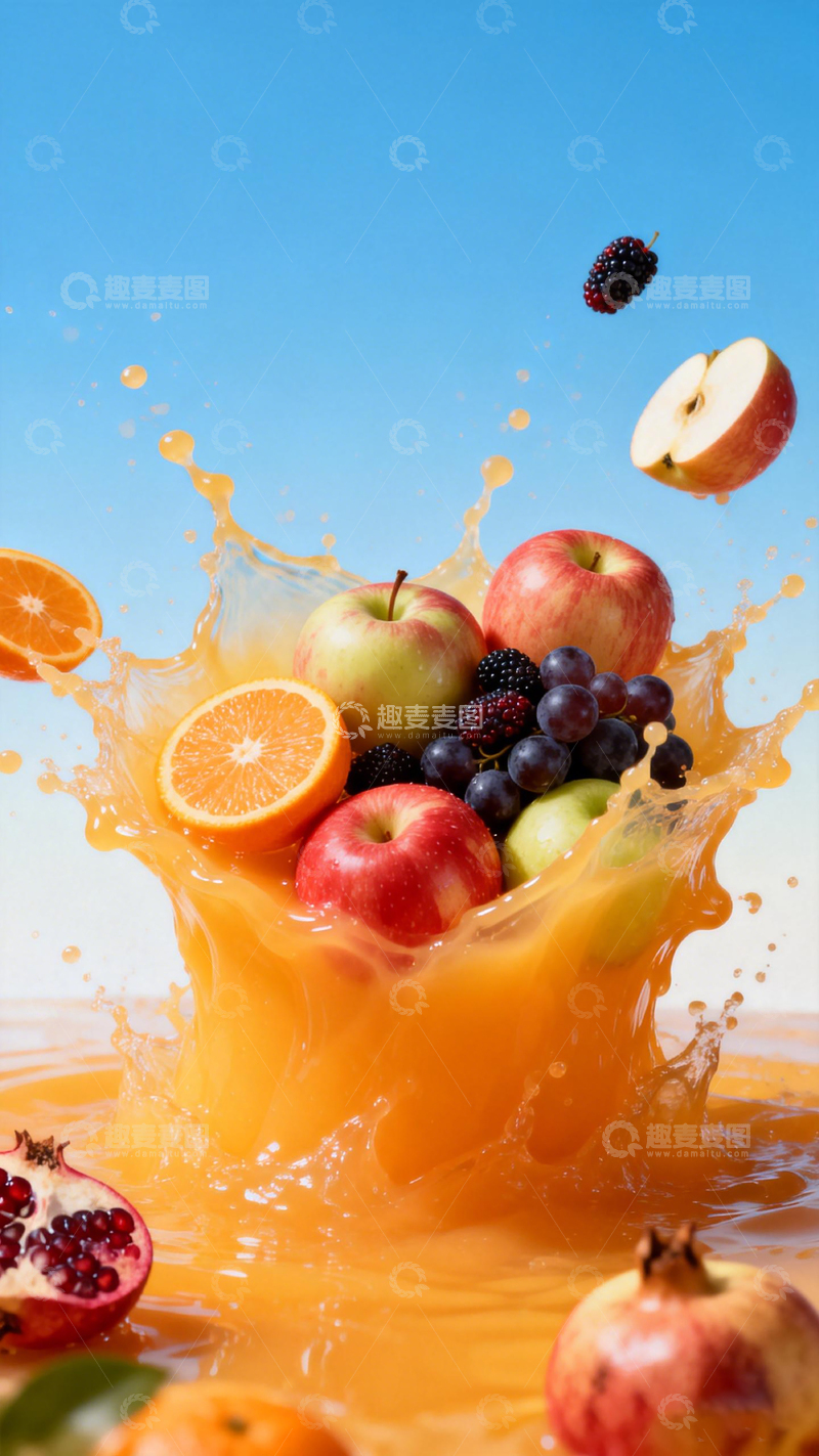 高清大图下载【趣麦麦图】水果飞溅果汁摄影