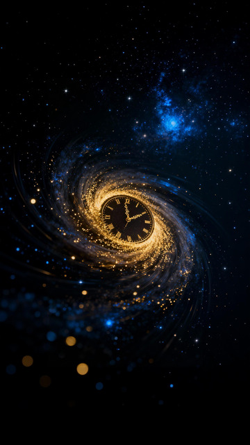 星空时钟奇幻艺术