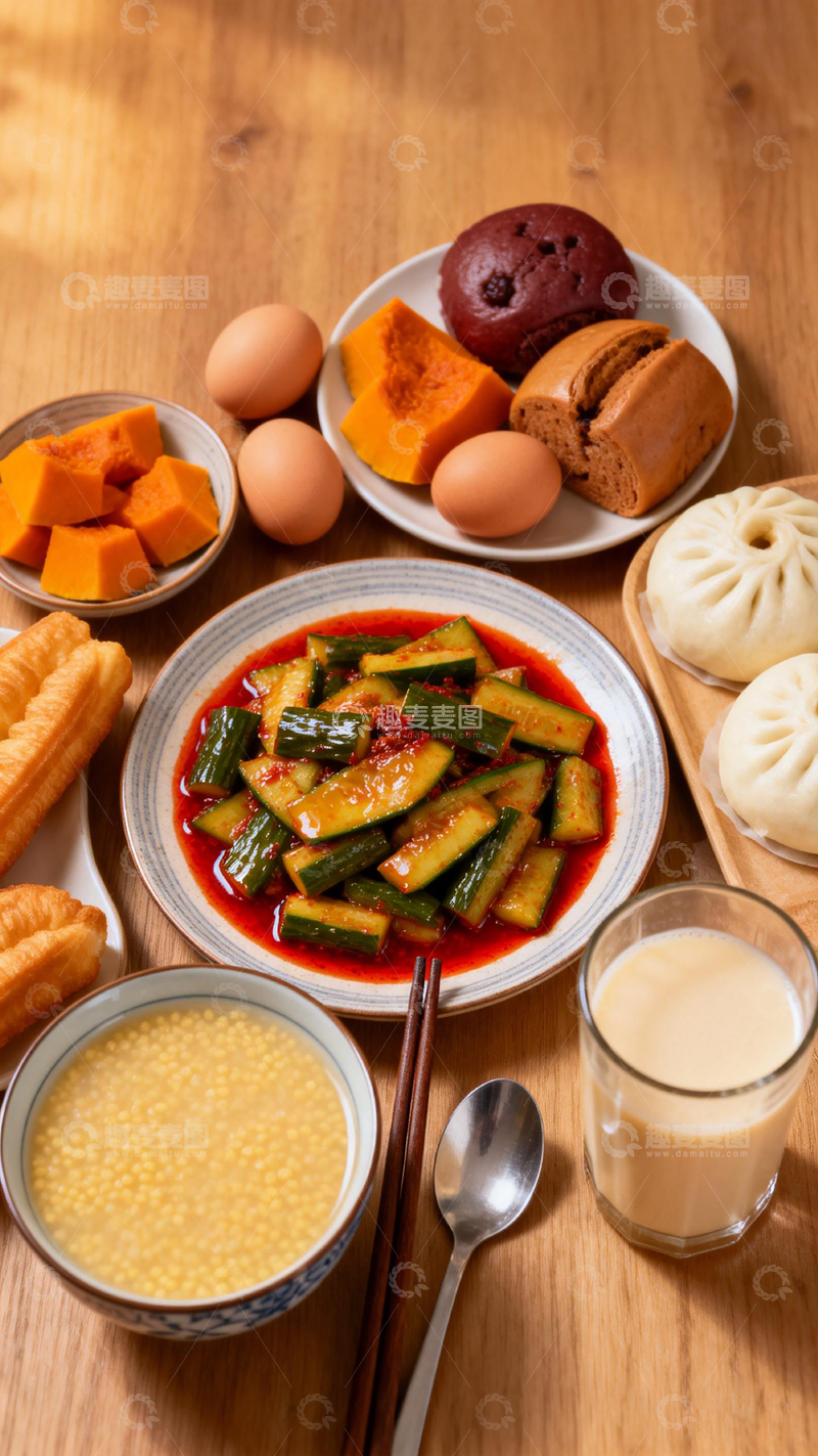 高清大图下载【趣麦麦图】中式早餐美食摄