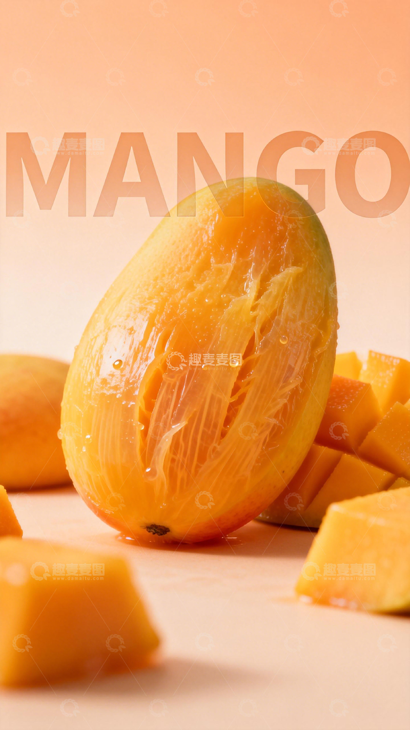 高清大图下载【趣麦麦图】新鲜芒果特写摄影
