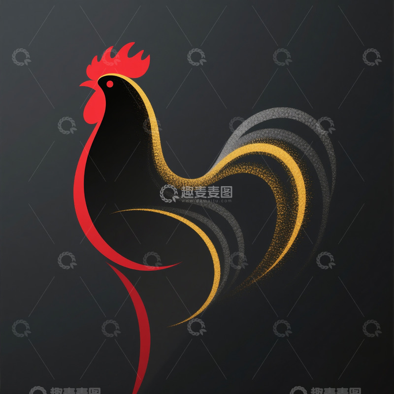 高清大图下载【趣麦麦图】十二生肖中的鸡