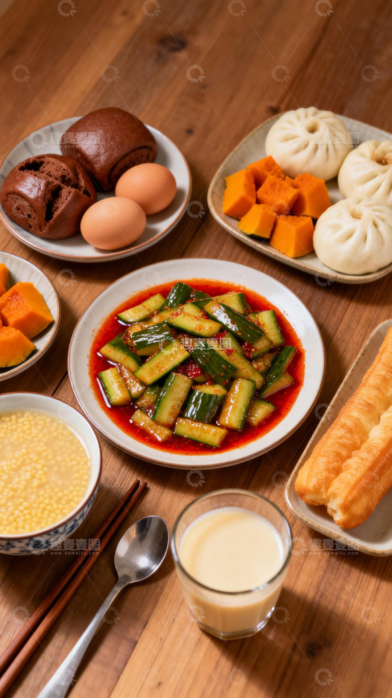 高清大图下载【趣麦麦图】中式早餐美食摄影图片