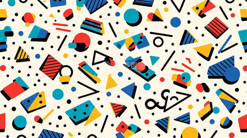 高清大图下载【趣麦麦图】彩色几何梦境奇想