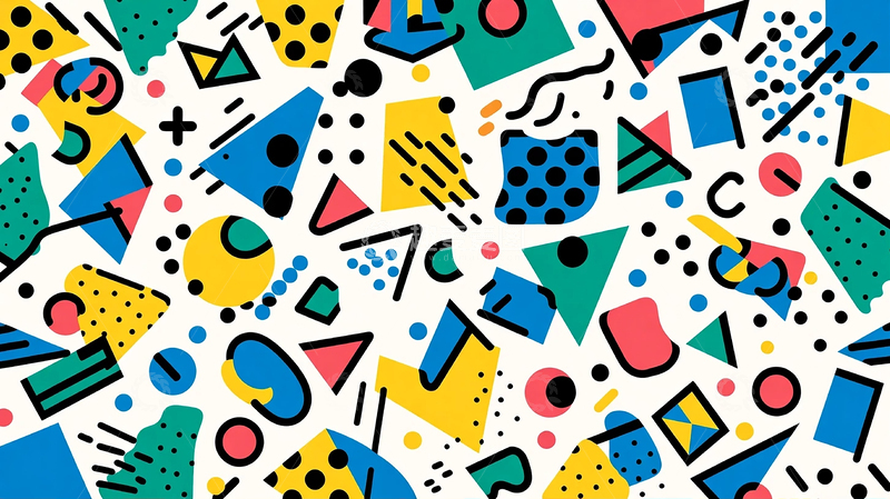 高清大图下载【趣麦麦图】抽象艺术的几何梦境