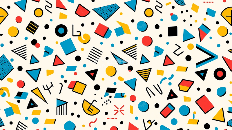 高清大图下载【趣麦麦图】彩色几何梦境奇观