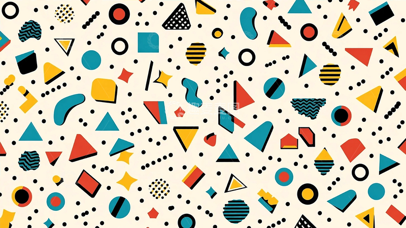 高清大图下载【趣麦麦图】几何碎片的疯狂盛宴