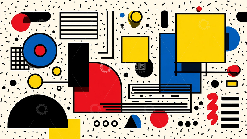 高清大图下载【趣麦麦图】彩色几何抽象艺术奇观