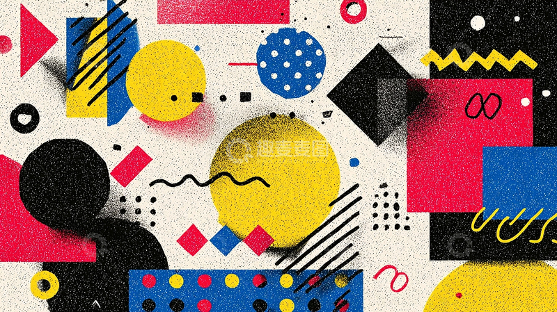 高清大图下载【趣麦麦图】点线面交响的抽象艺术