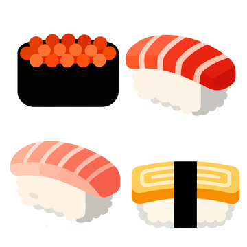 寿司图标矢量插画