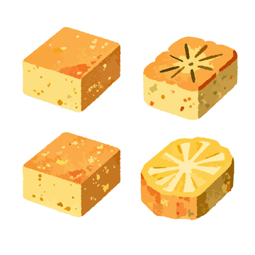 水彩风糕点插画设计素材