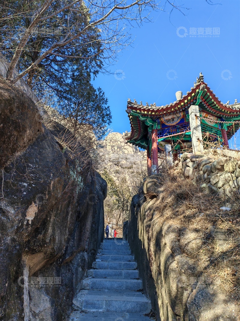 高清大图下载【趣麦麦图】古韵石阶亭台风景