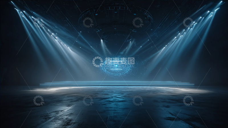 高清大图下载【趣麦麦图】光影交错的未来舞台