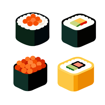 寿司插画设计元素