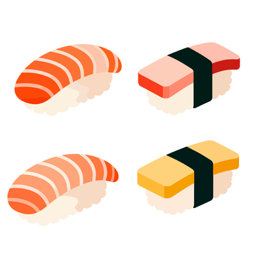 日式寿司插画矢量图素材