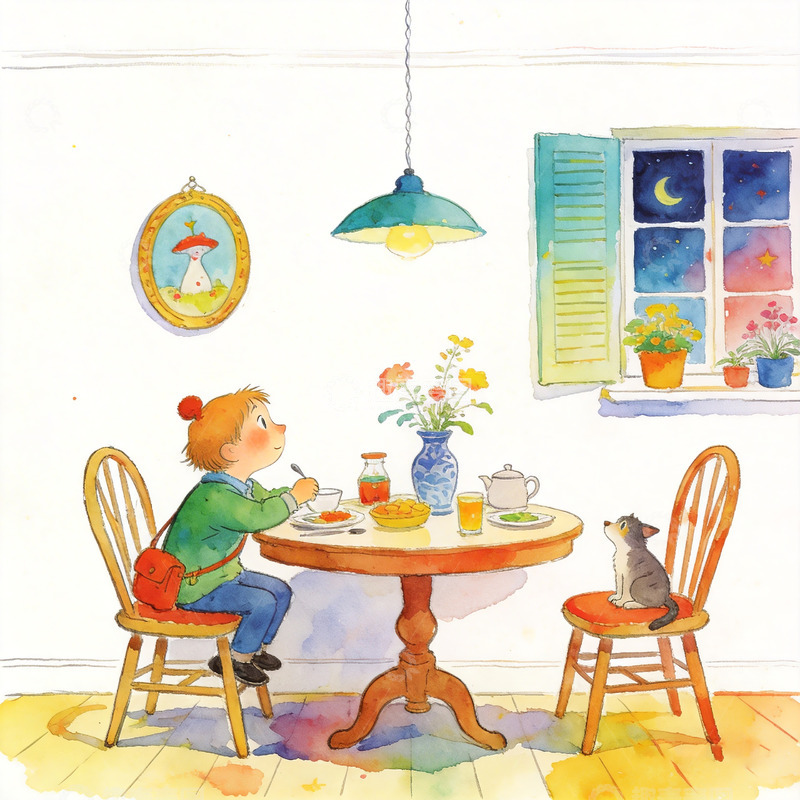 高清大图下载【趣麦麦图】清新治愈水彩绘本插画