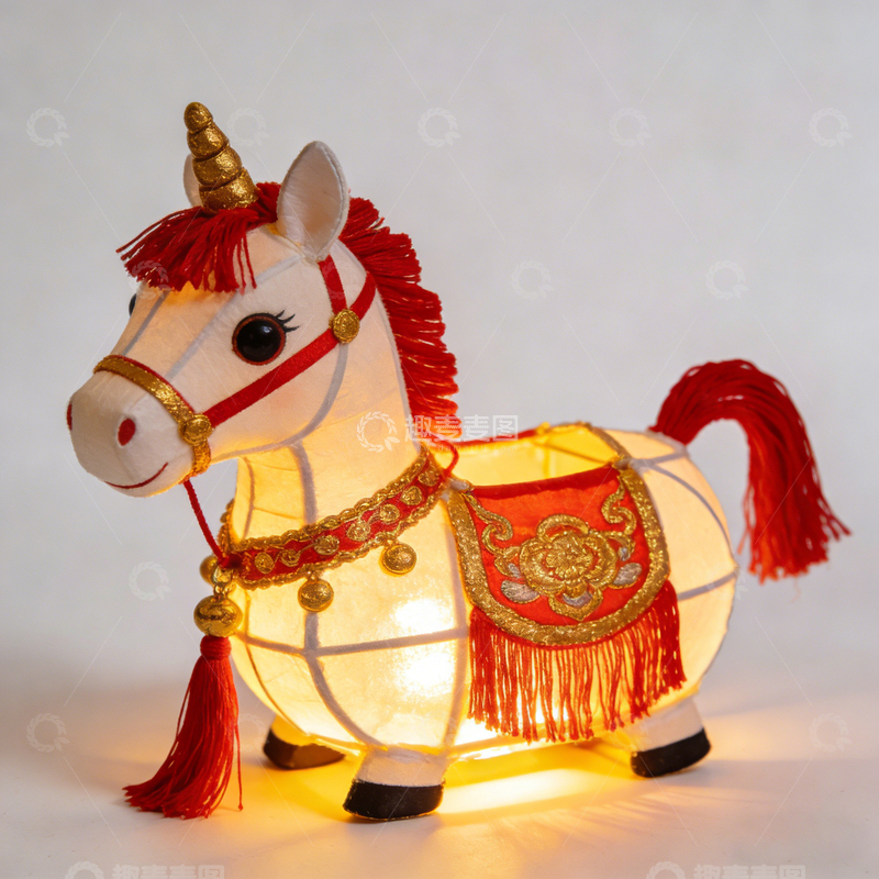 高清大图下载【趣麦麦图】小马卡通花灯