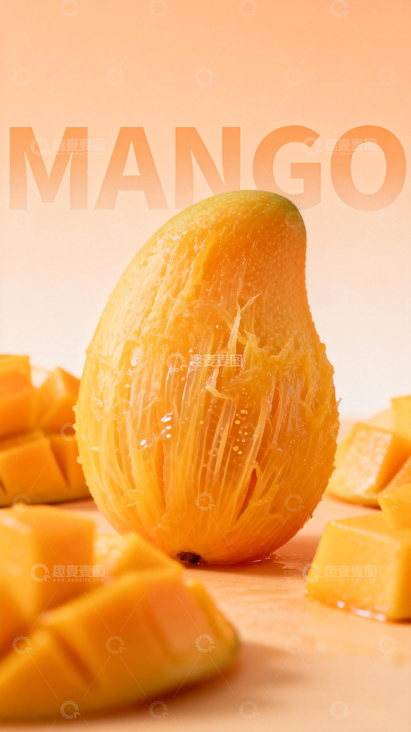 高清大图下载【趣麦麦图】新鲜芒果特写图