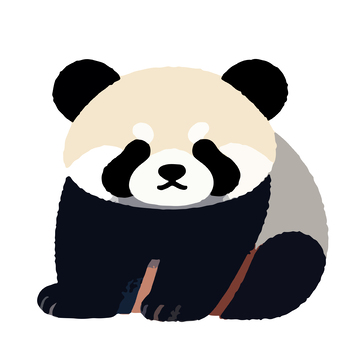 熊猫卡通可爱插画素材