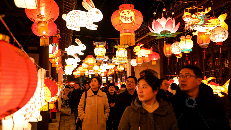 高清大图下载【趣麦麦图】春节逛花灯展