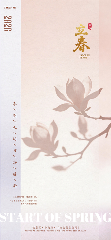 立春主题花卉海报设计