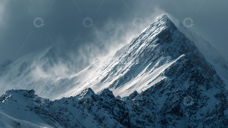 高清大图下载【趣麦麦图】冰封巍峨雪山的绝美奇观