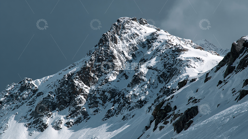 高清大图下载【趣麦麦图】雪山之巅的冰雪奇观