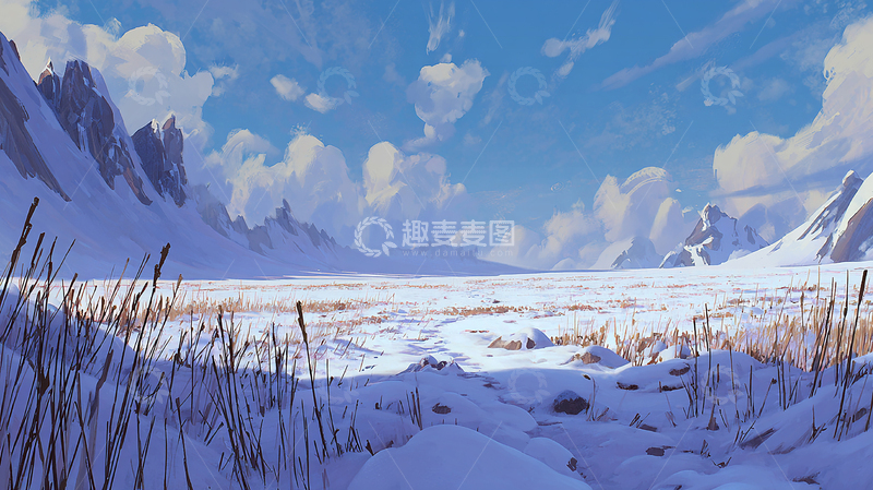 高清大图下载【趣麦麦图】冰雪之境的静谧探秘