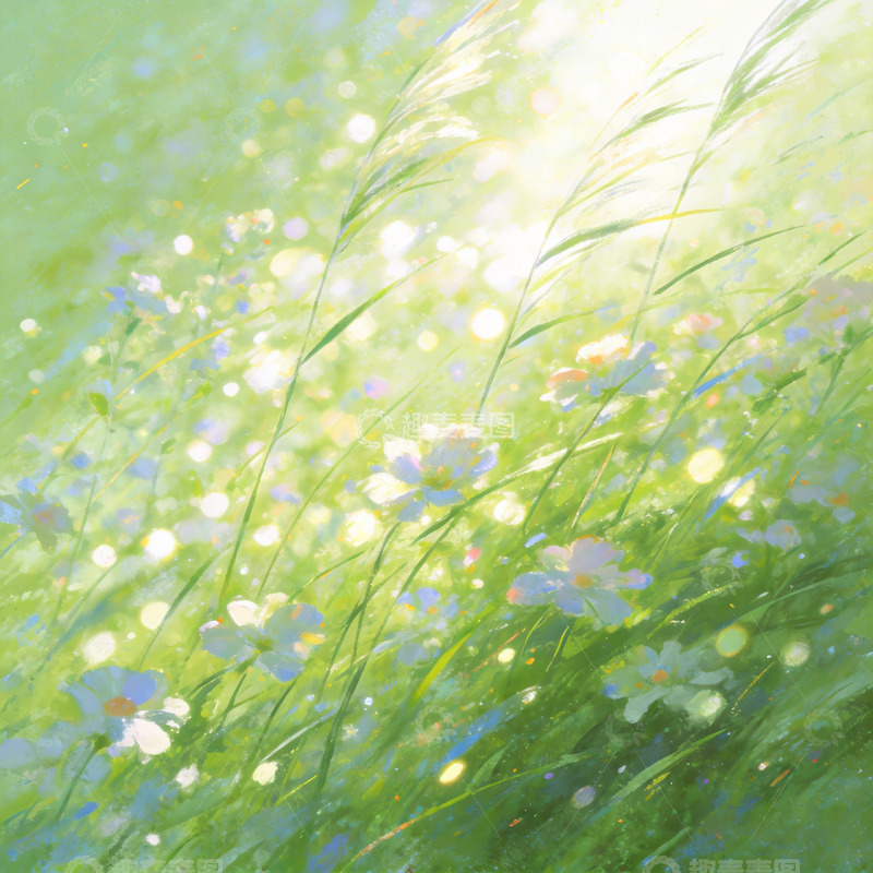 高清大图下载【趣麦麦图】春日轻盈奇幻插画1