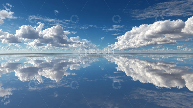 高清大图下载【趣麦麦图】云端漫步：天空与大地的交融