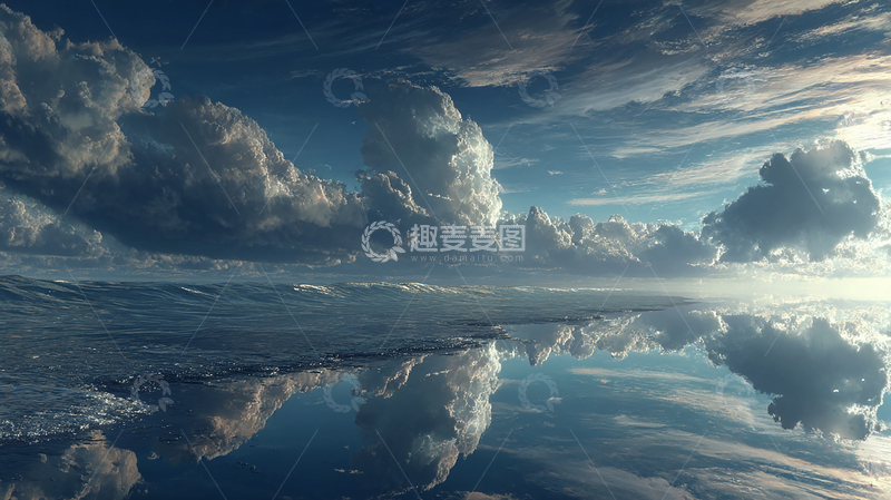 高清大图下载【趣麦麦图】逆天云海：天幕上的水镜剧场