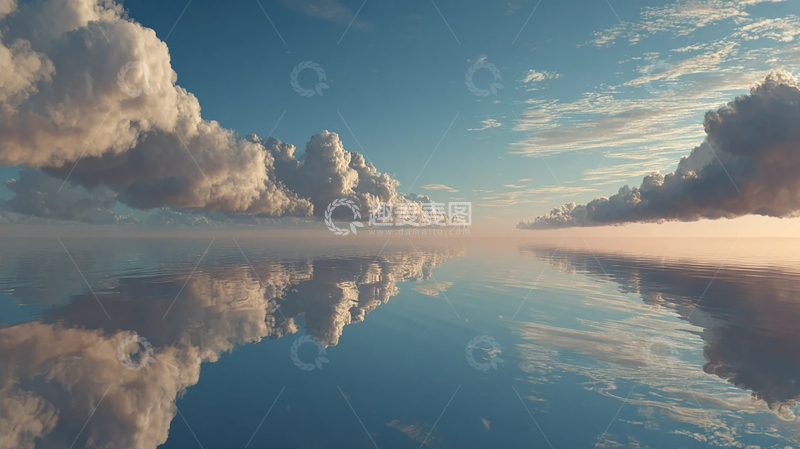 高清大图下载【趣麦麦图】天空与水的奇幻交融