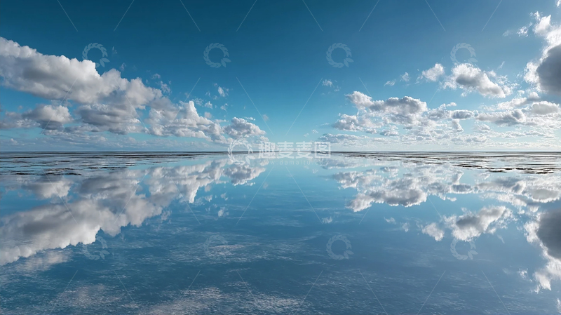 高清大图下载【趣麦麦图】天空与海的奇幻交融