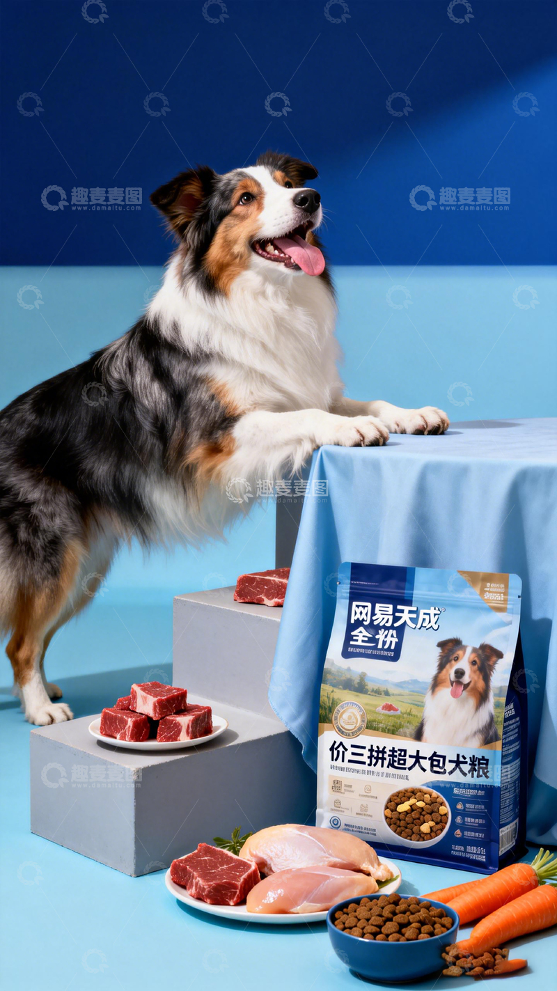 高清大图下载【趣麦麦图】快乐狗狗犬粮广告摄影