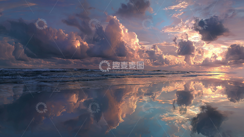 高清大图下载【趣麦麦图】海天一色云卷云舒瞬间