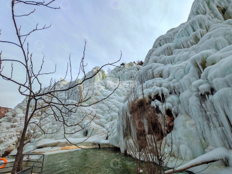 高清大图下载【趣麦麦图】冬日冰瀑自然景观