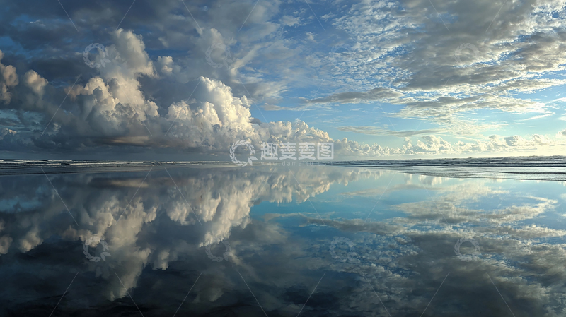 高清大图下载【趣麦麦图】云海之上的蔚蓝梦境