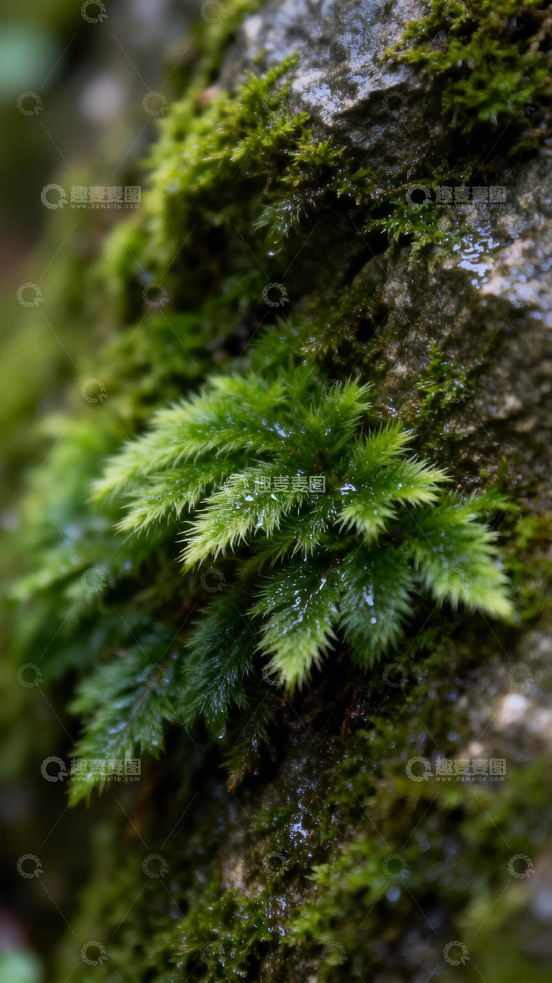 高清大图下载【趣麦麦图】苔藓岩石特写自然风光摄影