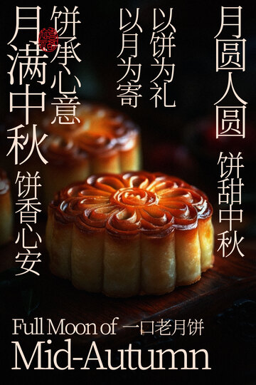 中秋月饼美食海报