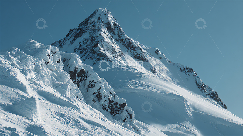 高清大图下载【趣麦麦图】冰雪巍峨之巅苍穹之下