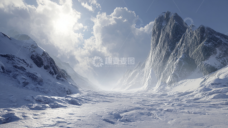 高清大图下载【趣麦麦图】极地冰雪之境的宏伟奇观