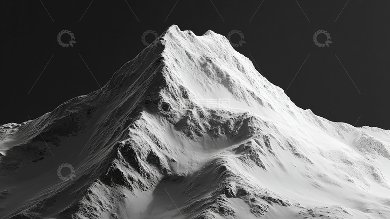 高清大图下载【趣麦麦图】极夜之巅的白雪神峰