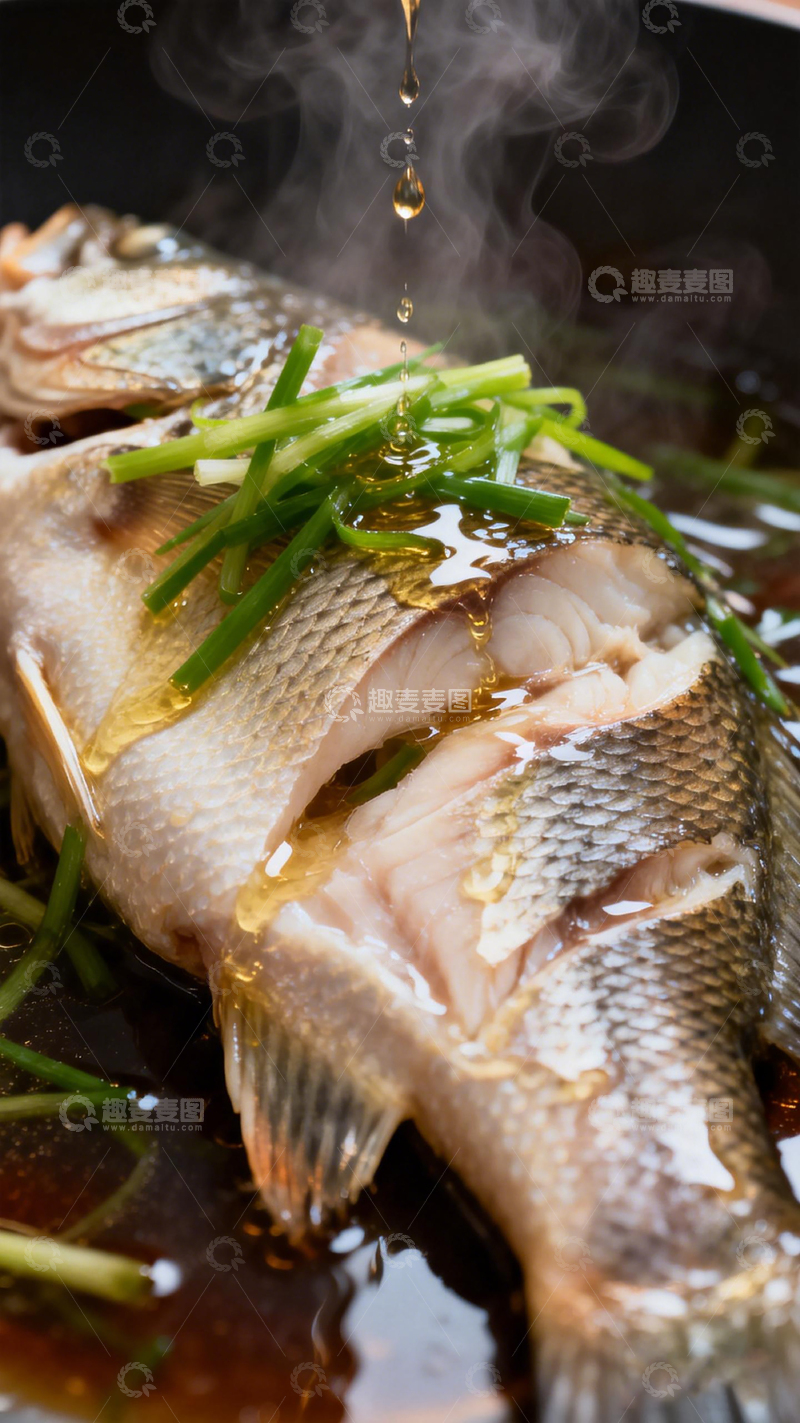 高清大图下载【趣麦麦图】清蒸鱼美食摄影